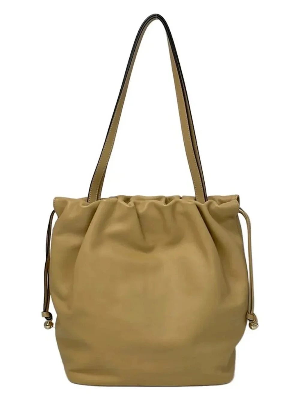 COACH Fade-Roast String Tote Bag CV947 Beige Leather Tote Bag